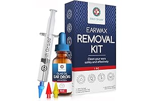 Medi Grade Ear Syringe for Home Ear Wax Removal Kit with Quad-Stream Tips