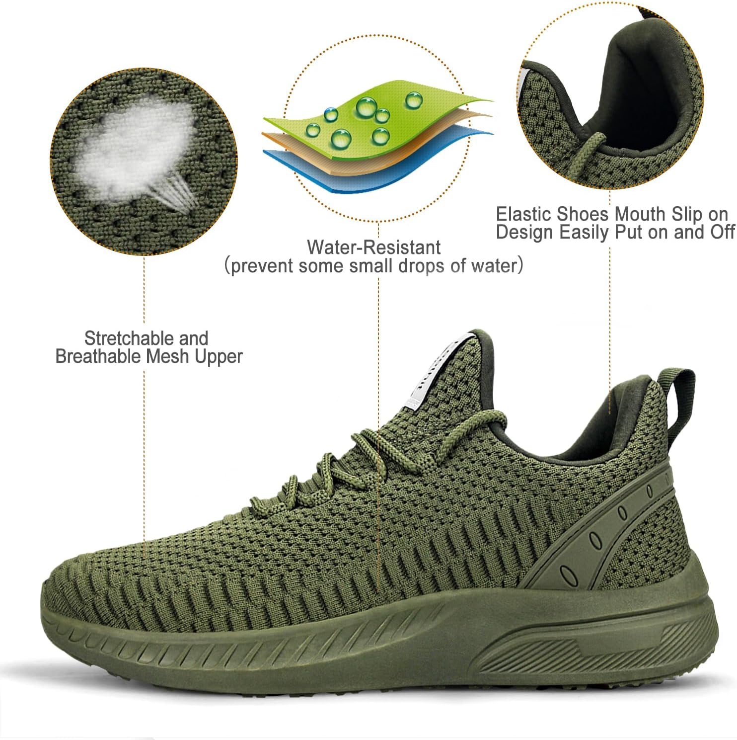 Feethit Women Tennis Running Shoes Walking Shoes Lightweight Casual Sneakers for Travel Gym Work Woman Waitress Nurse - Image 3