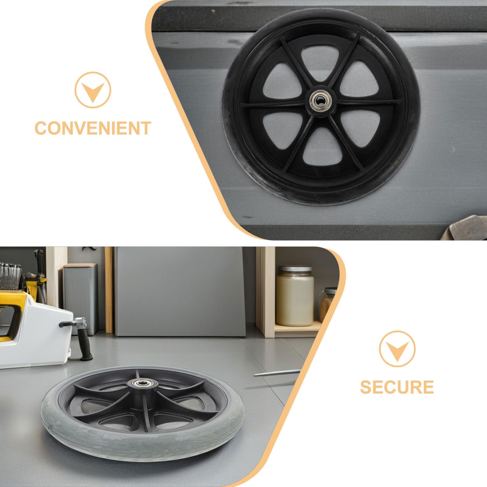 Ruedas Delanteras de Repuesto 4 Piezas para Silla de Ruedas Resistentes al Desgaste, Materiales Abs y Acero, Compatibles Andadores para Uso Interior y Exterior