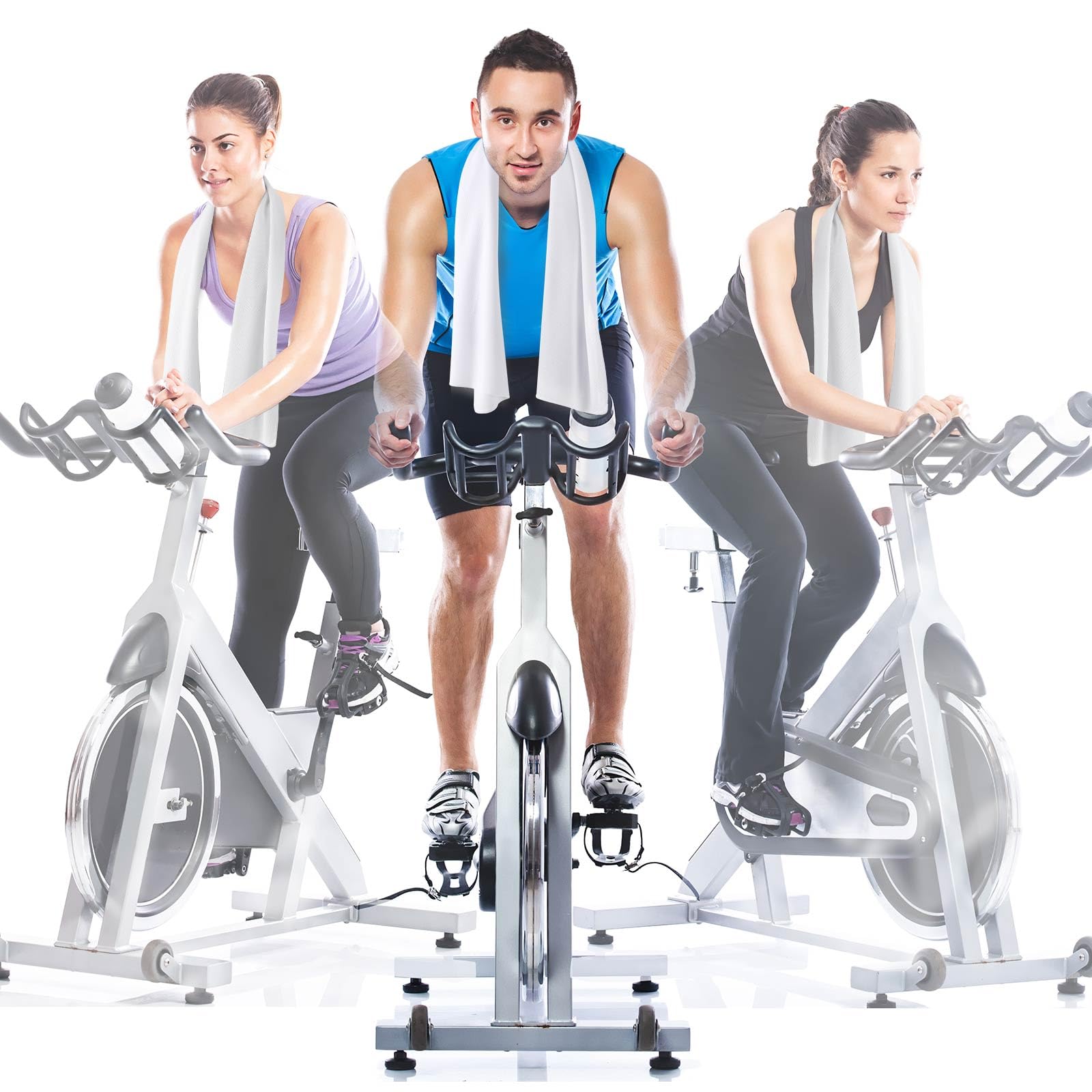 Lot de 30 Serviettes rafraîchissantes 101,6 x 30,5 cm,Respirantes,Douces et rafraîchissantes,en Microfibre,idéales pour Le Sport,la Salle de Gym,Le Yoga,Le Golf et la Course à Pied. Parfaites pour la