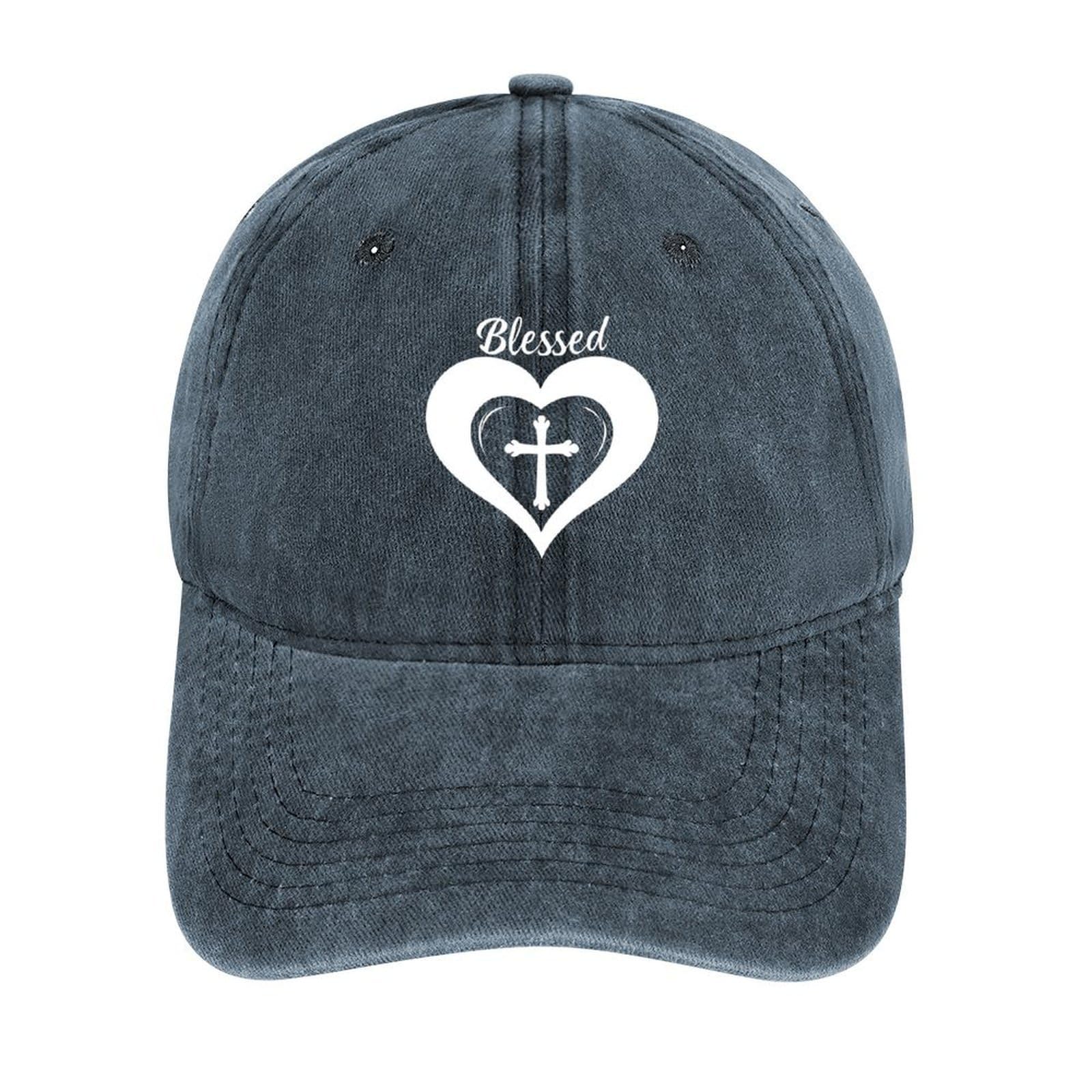 asbwuo Blessed Classic Cotton Baseball Cap Adjustable Golf Dad Hat Lightweight Hip Hop Hats Navy