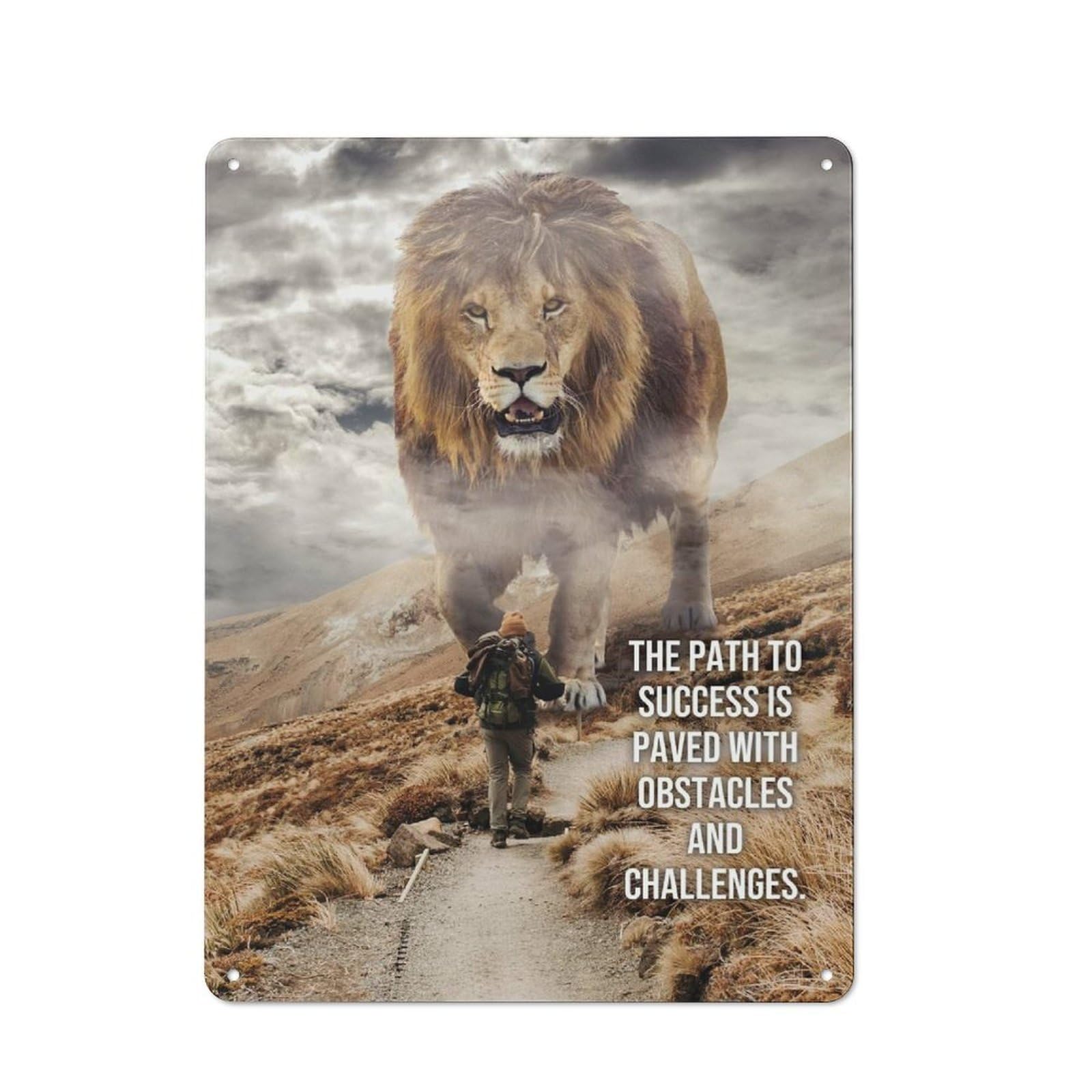 Junmoney Style-7 The Path To Success Retro-Style Tin Sign 40X30cm For Guest Room Or Hallway, A Christmas Gift For People Styling Guest Room And Hallway