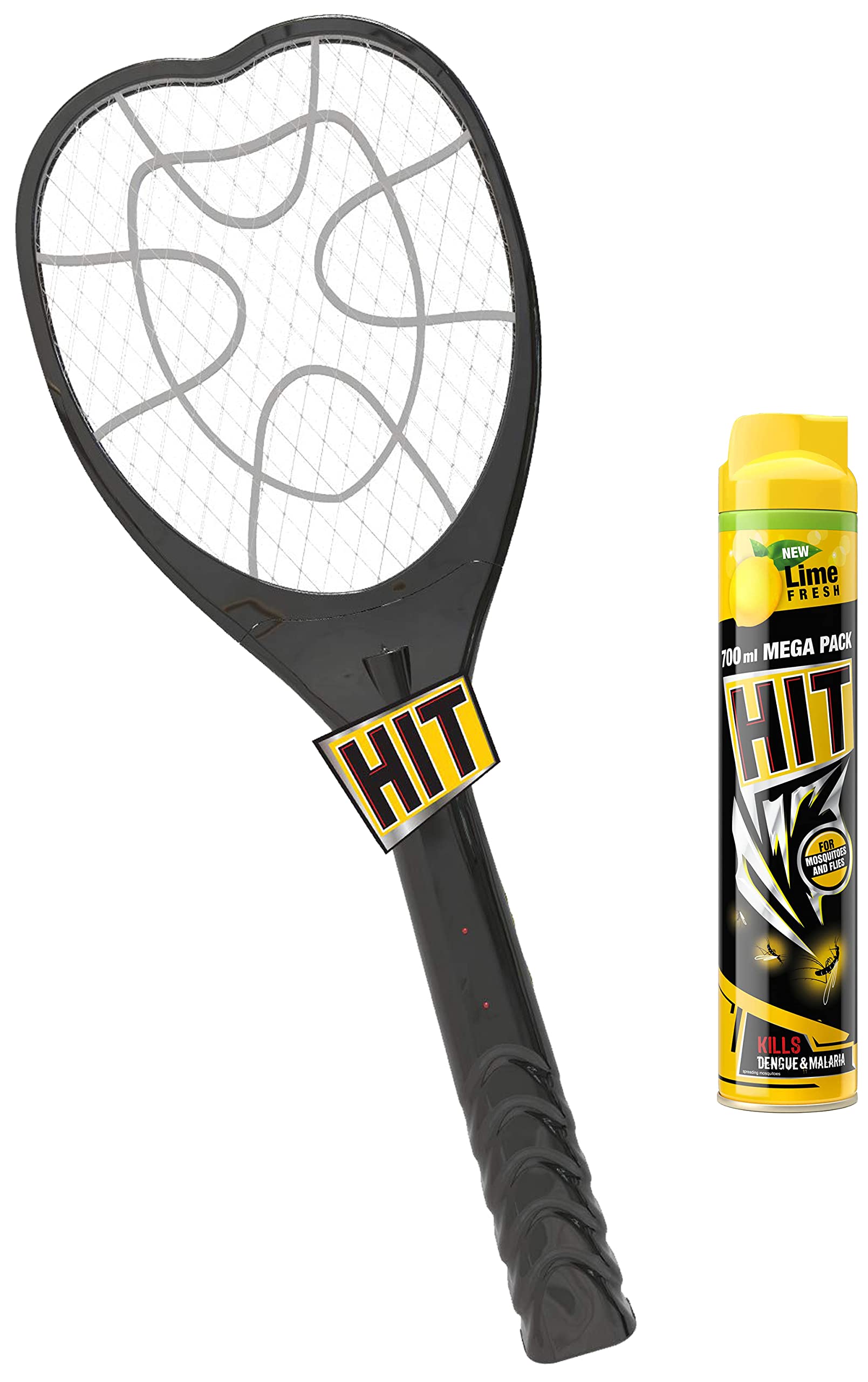 HIT Anti Mosquito Racquet Rechargeable Insect Killer Bat with LED Light, Black & Flying Insect Killer - Mosquito & Fly Killer Spray & Malaria, 700ml