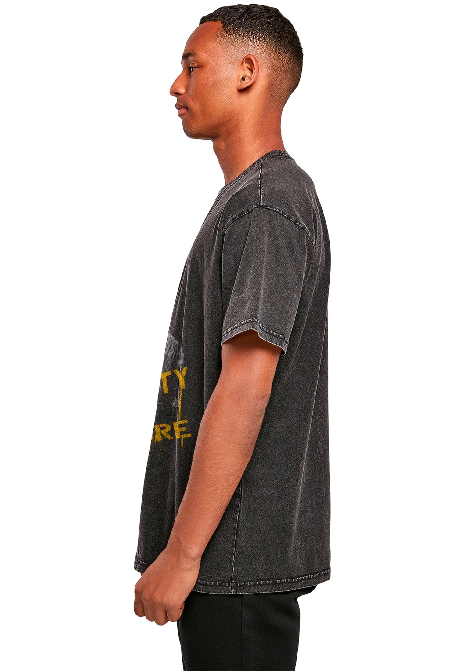 MERCHCODE Mp501306-naughty By Nature - Drip Crown Acid Washed Oversize Tee T-Shirt Uomo (Pacco da 1)