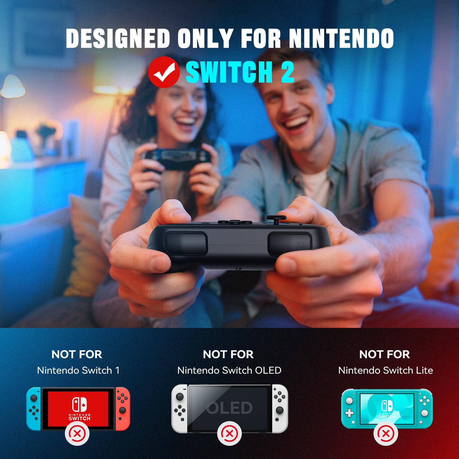 Sioenl Manopole per Nintendo Switch 2 Joy-Con [2 pezzi], kit di maniglie ergonomiche resistenti all'usura antiscivolo per controller NS 2 Joy-Cons Set di custodie per controller Switch 2 Joy Cons