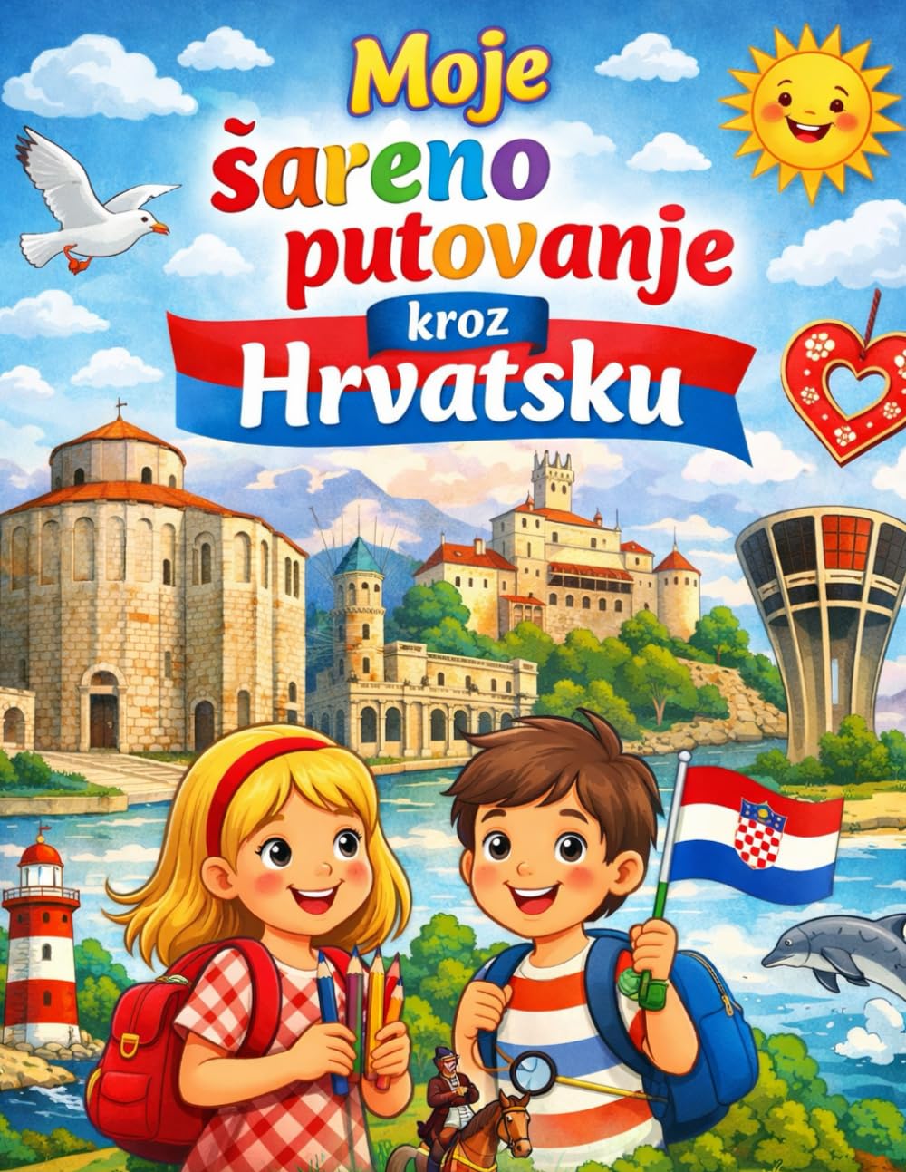 Moje šareno putovanje kroz Hrvatsku: Bojanka od A do Ž za djecu o hrvatskoj kulturi, povi…