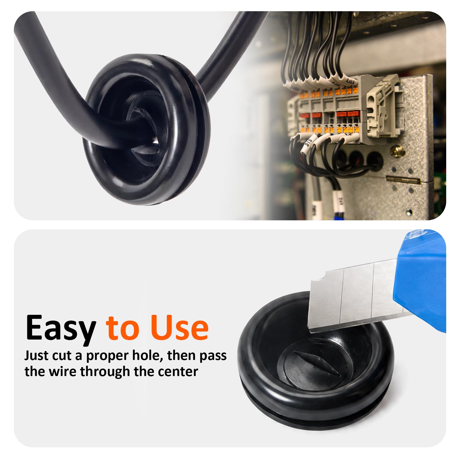Rubber Grommets Kit - 7 Sizes for Wiring & Electrical Projects -5