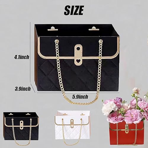 Miniatura 2 de Wazoci 12 bolsas de flores de papel para ramos, cajas de flores para arreglos, bolsas de regalo de flores de papel con asas, suministros de