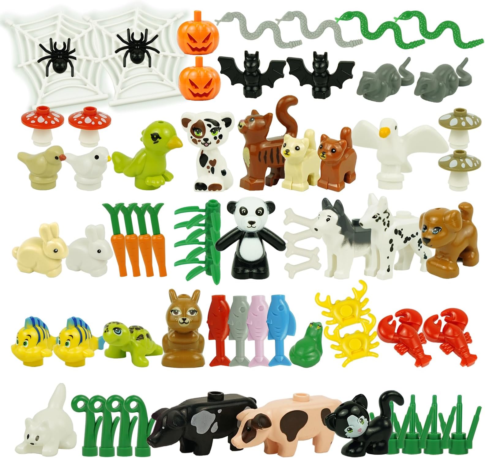 Friends Animals Figures Set, City Building Block Parts and Pieces, Farm Zoo S...