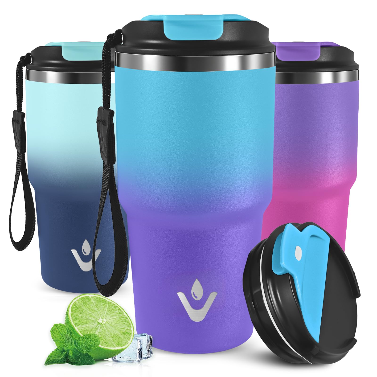 Mujigaga 20oz Coffee Thermos, Leak-Proof Thermal Mug, Airtight Portable Thermal Mug Coffee for Hot and Cold Drinks, Vacuum Insulated, Thermal Cup for Hiking, Office, Travel