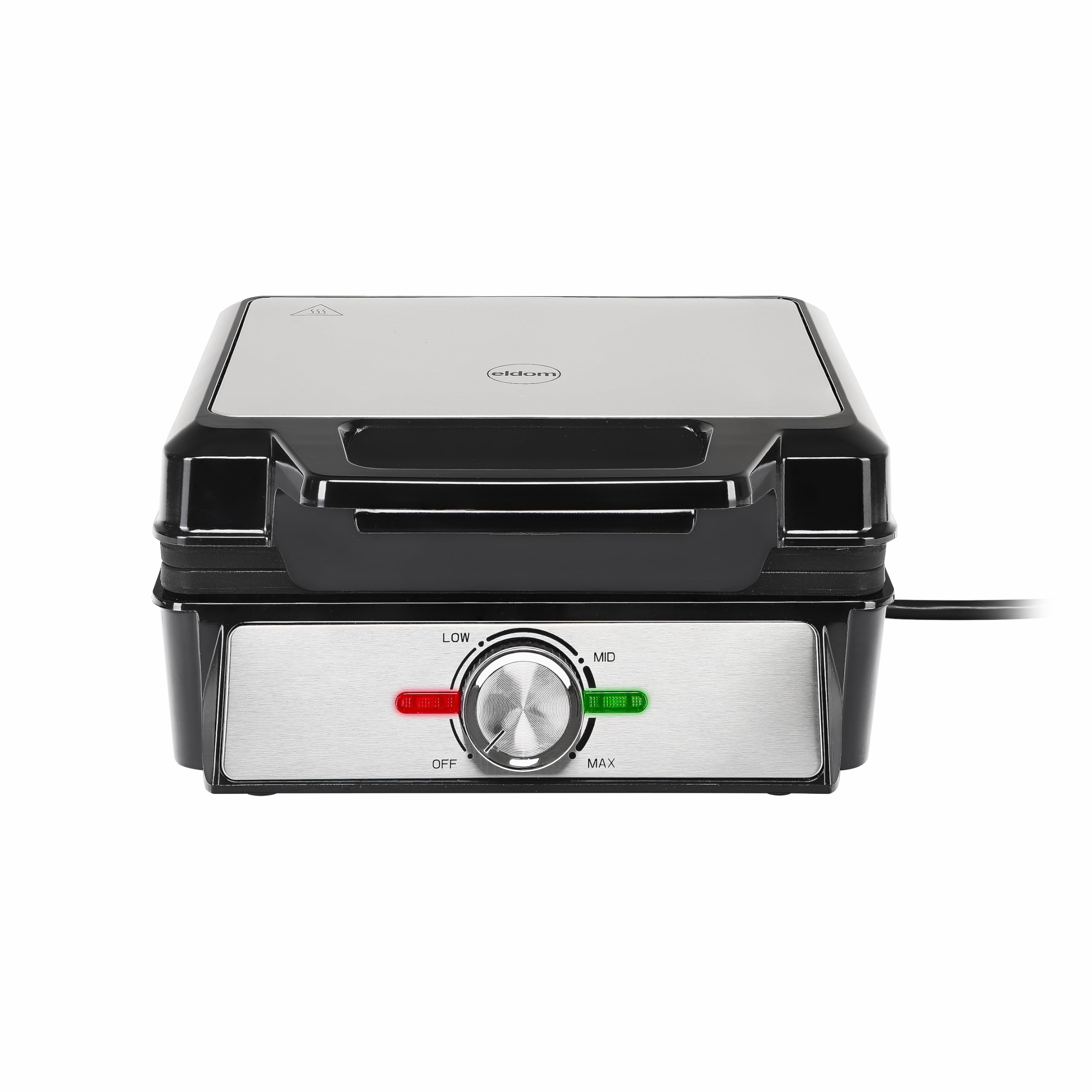 Gofrera para 2 gofres rectangulares (14,5 × 9 cm) - Control de temperatura, gofrera para 2 gofres, antiadherente, compacta y resistente, potencia 1600 W