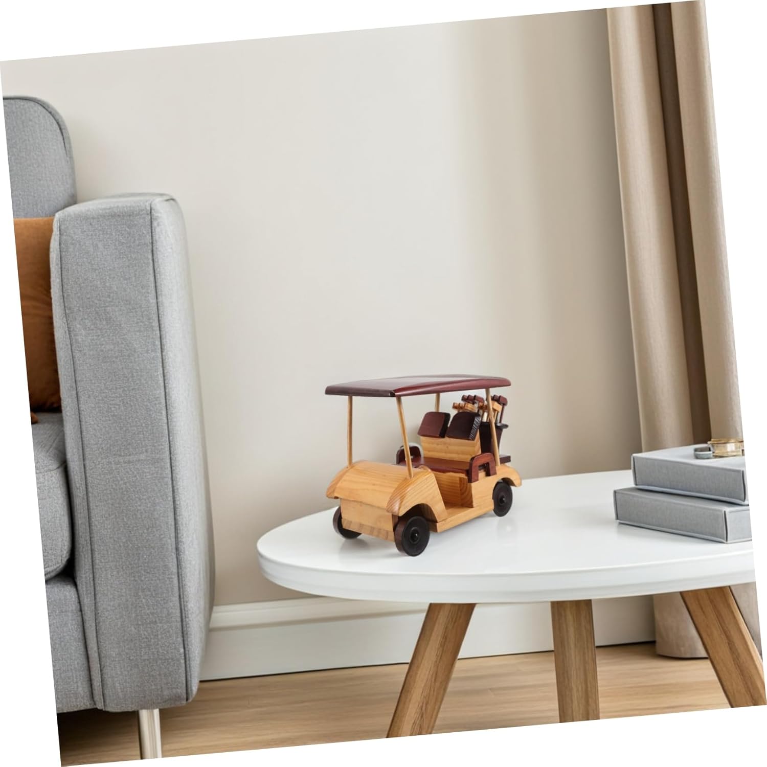Vaguelly Rustic Wooden Vintage Car Model Handmade Vehicle Sculpture for Home Decor Antique Ornament for Office Retro Lovers Unique Idea for Car Enthusiasts Sustainable Design
