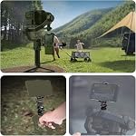 NEEWER Metal Phone Tripod Mount with Cold Shoe NATO Clamp Compatible with DJI RS5 RS4 RS3 Pro RS2 RSC2 Gimbal Stabilizer, 180° Tilt Phone Clip Holder Compatible with iPhone 15 Pro Camera Cage, GA010