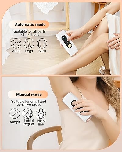 Miniatura 4 de Dispositivo de depilación láser IPL para mujeres y hombres en casa, actualizado a 999,900 destellos permanentes para piernas faciales, brazos, línea
