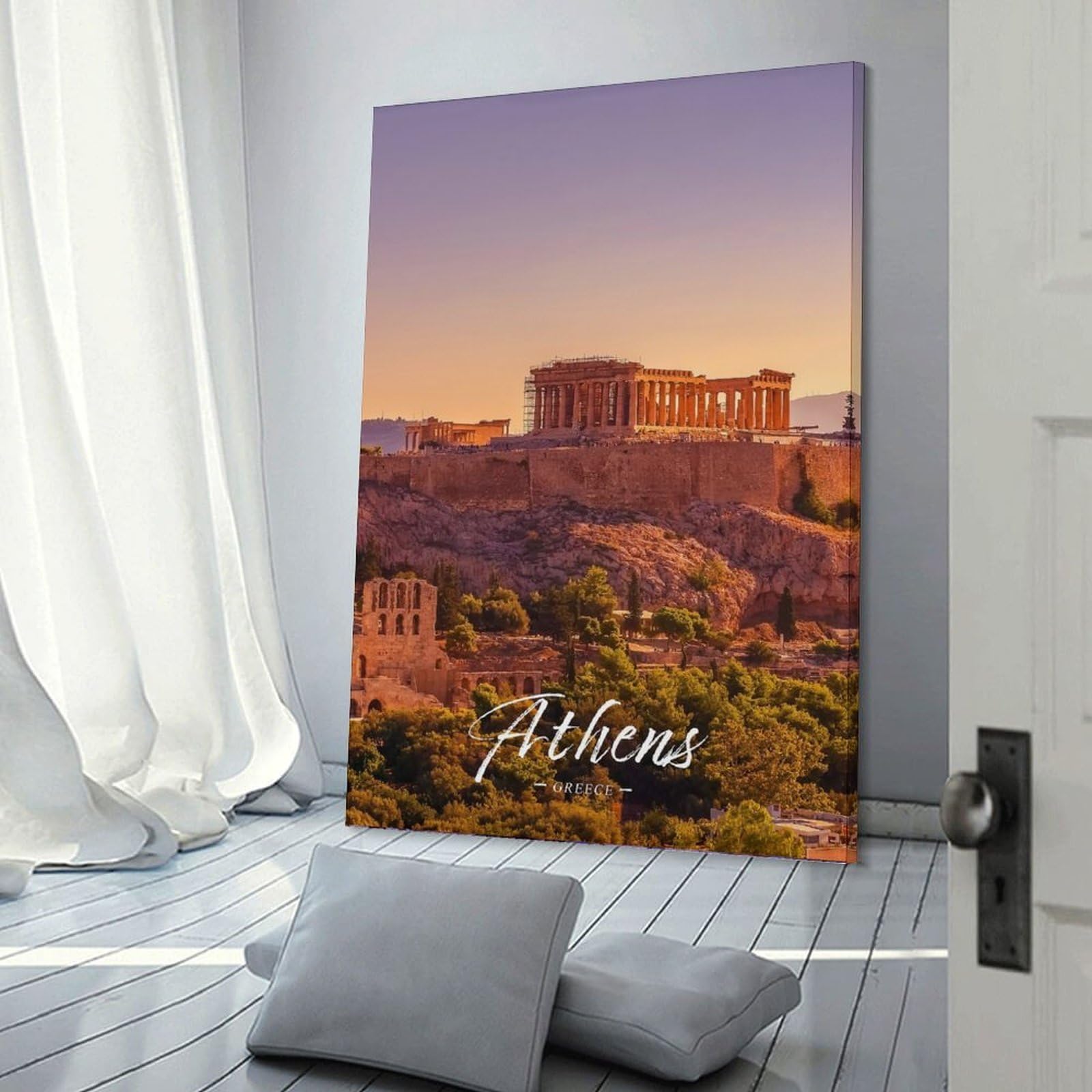 Junmoney Athens(5) Decorative Wall Artwork 20x30inch(50x75cm), for Living Room, Lounge Or Sitting Room, A Home Accent with Warm Character