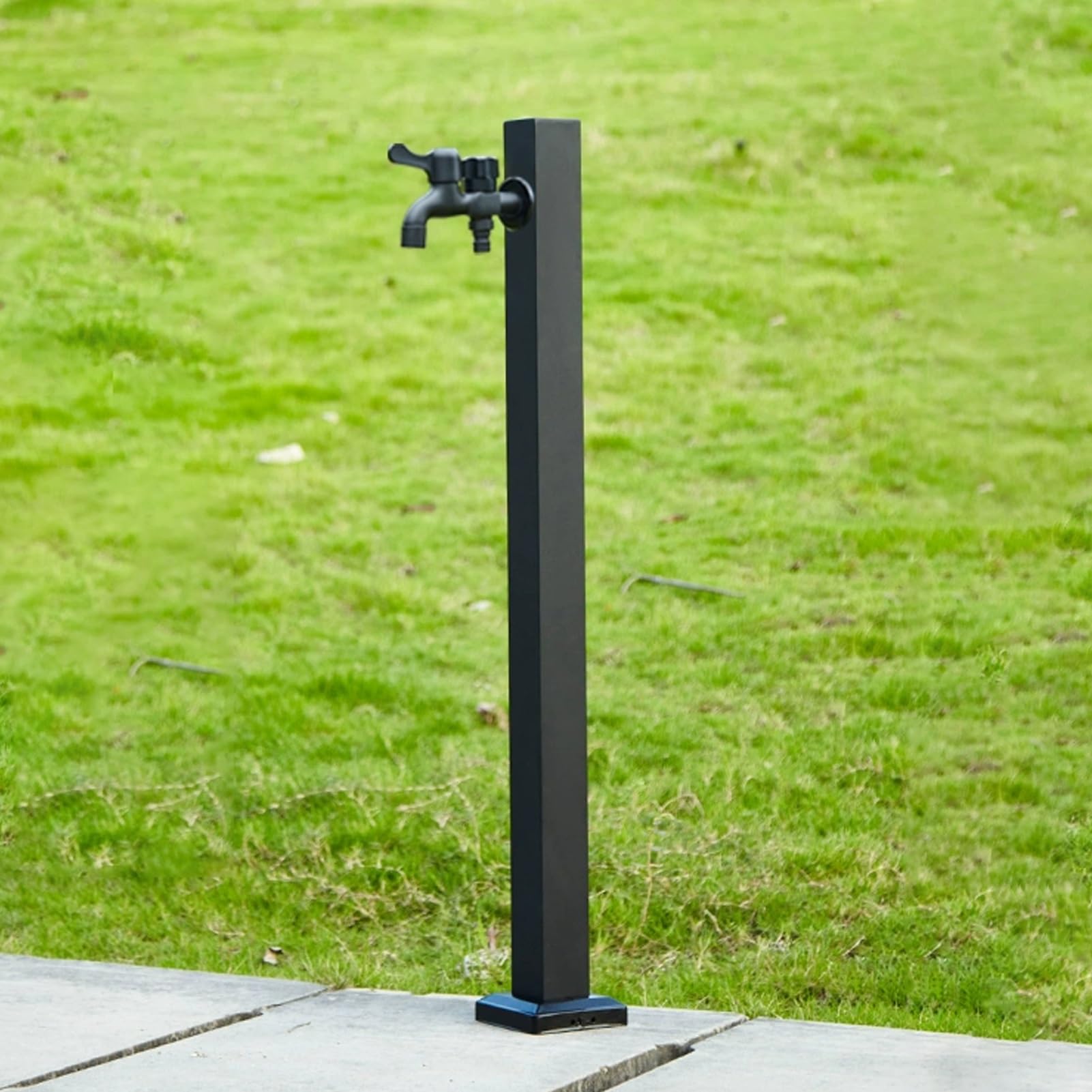 BHGFYXBS Outdoor Stainless Steel Garden Water Column - Freestanding Hose Stand & Water Dispenser Hydrant For Irrigation - 60Cm/23.6In,Black B-60CM/23.6IN