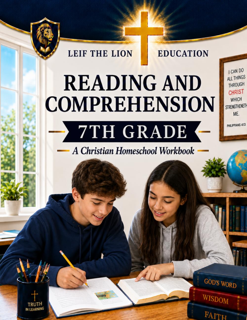 Reading and Comprehension 7th Grade: A Christian Homeschool Workbook (Reading an