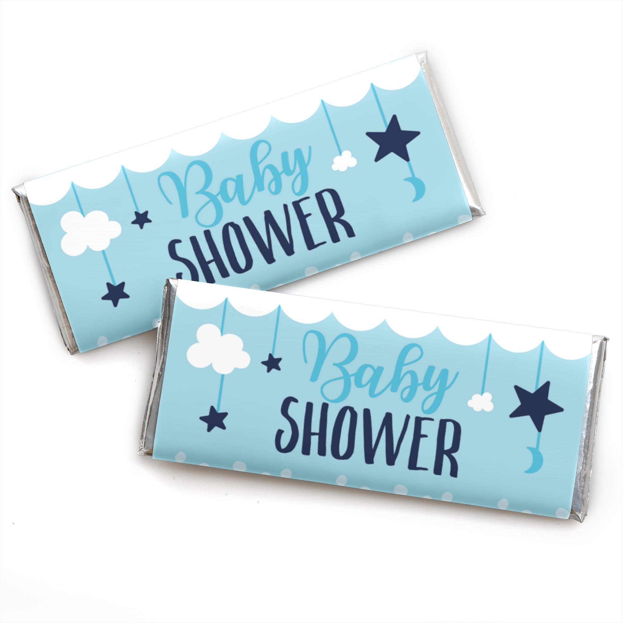 It’s a Boy - Candy Bar Wrapper Blue Baby Shower Favors - Set of 24