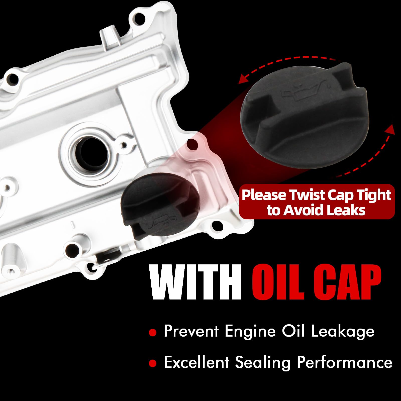 Amazon.com: MITZONE Aluminum Valve Cover Set Compatible with 2010