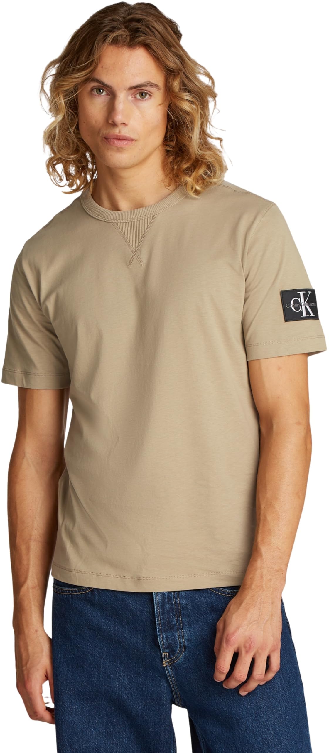Calvin Klein Jeans Men's Monogram Badge T-Shirt - Tree House - 2XL