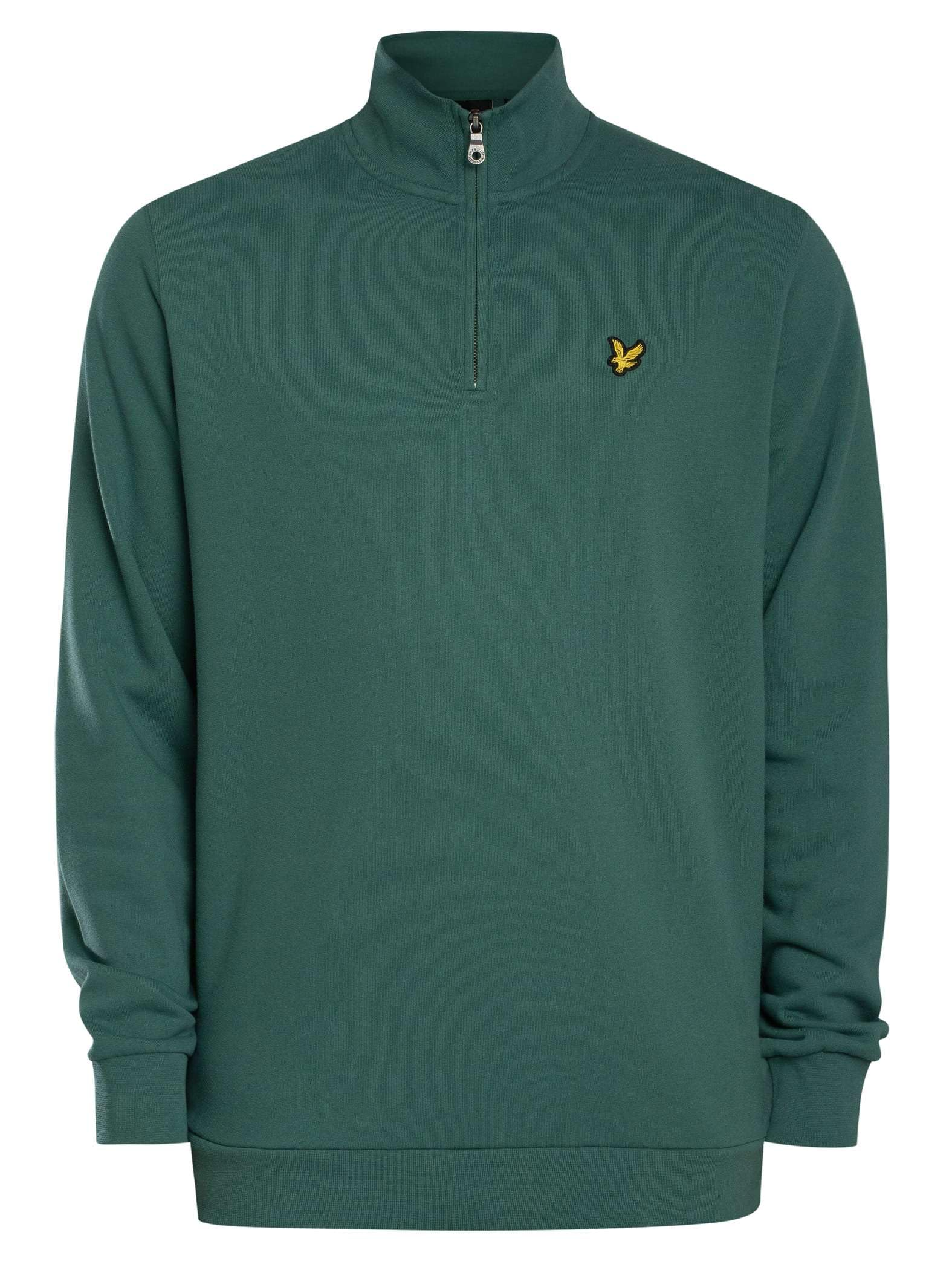 Lyle & Scott Męski Bluza Z Zamkiem Błyskawicznym Na Ćwiartkę, Everglade