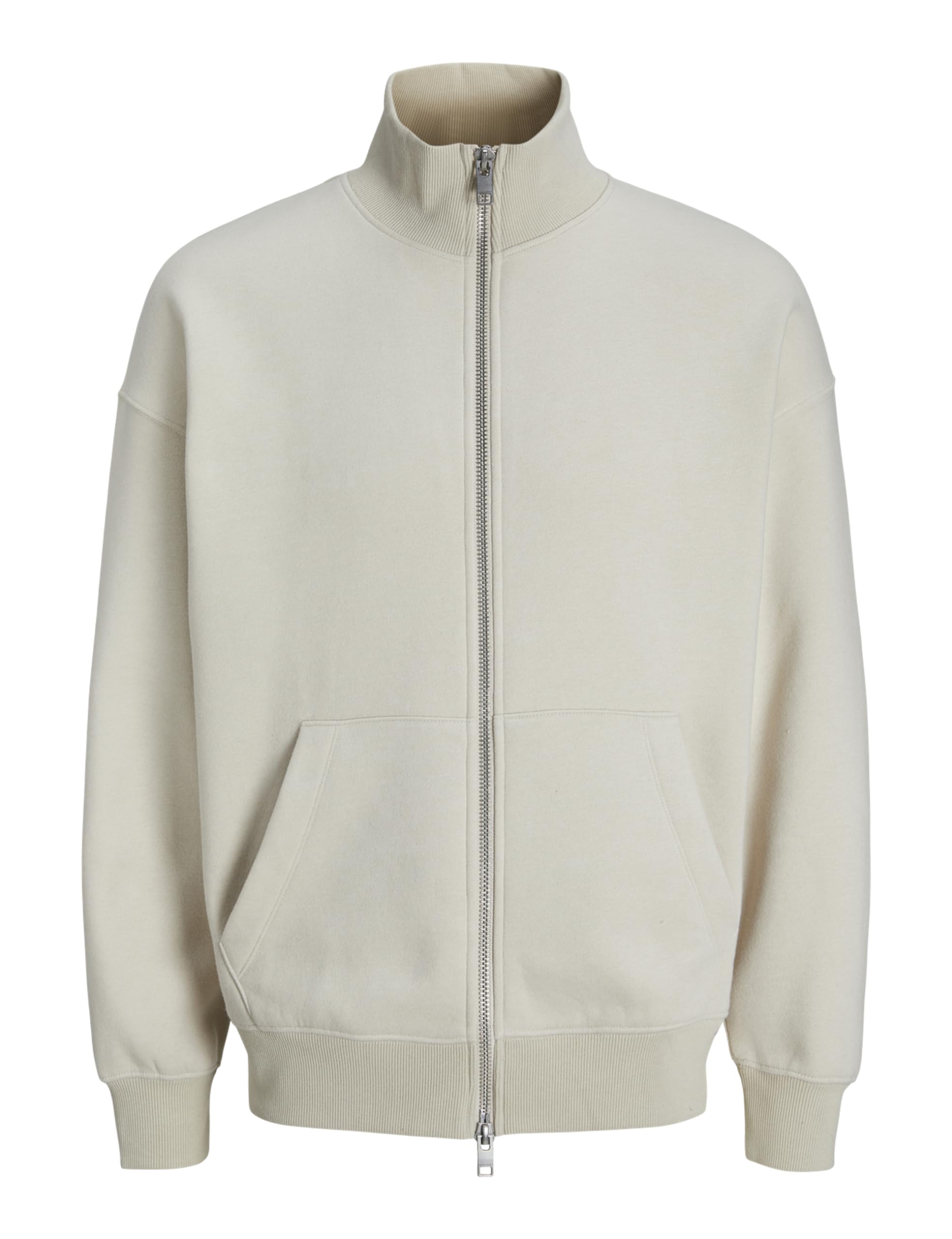 JACK & JONES JORVOLUME Sweat Zip HIGH Neck BLK