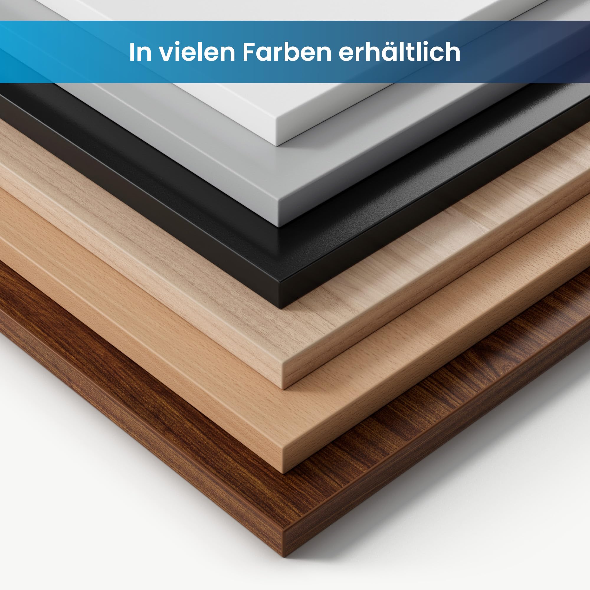 Ergotopia® Tischplatte Nussbaum 120 cm, robuste Schreibtischplatte ideal für höhenverstellbare Schreibtische - Holzplatte gefertigt in Deutschland - 25 mm Bürotischplatte