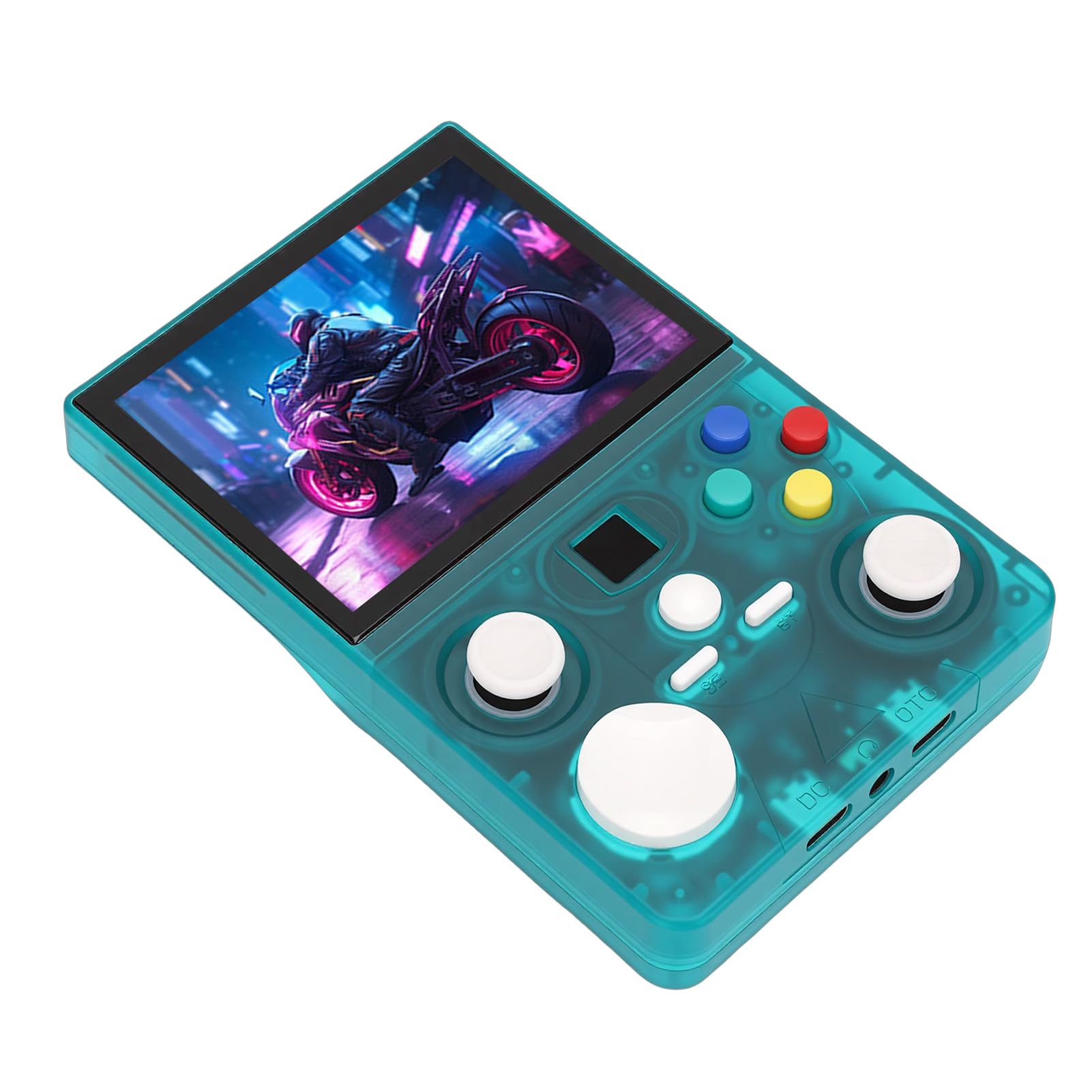 Console di Gioco Portatile Schermo MIPI Portatile Ad Alta Definizione da 3,5 Pollici con Doppio Joystick per Casa e Viaggio, Console per Videogiochi retrò ABS per (128G) (128G)
