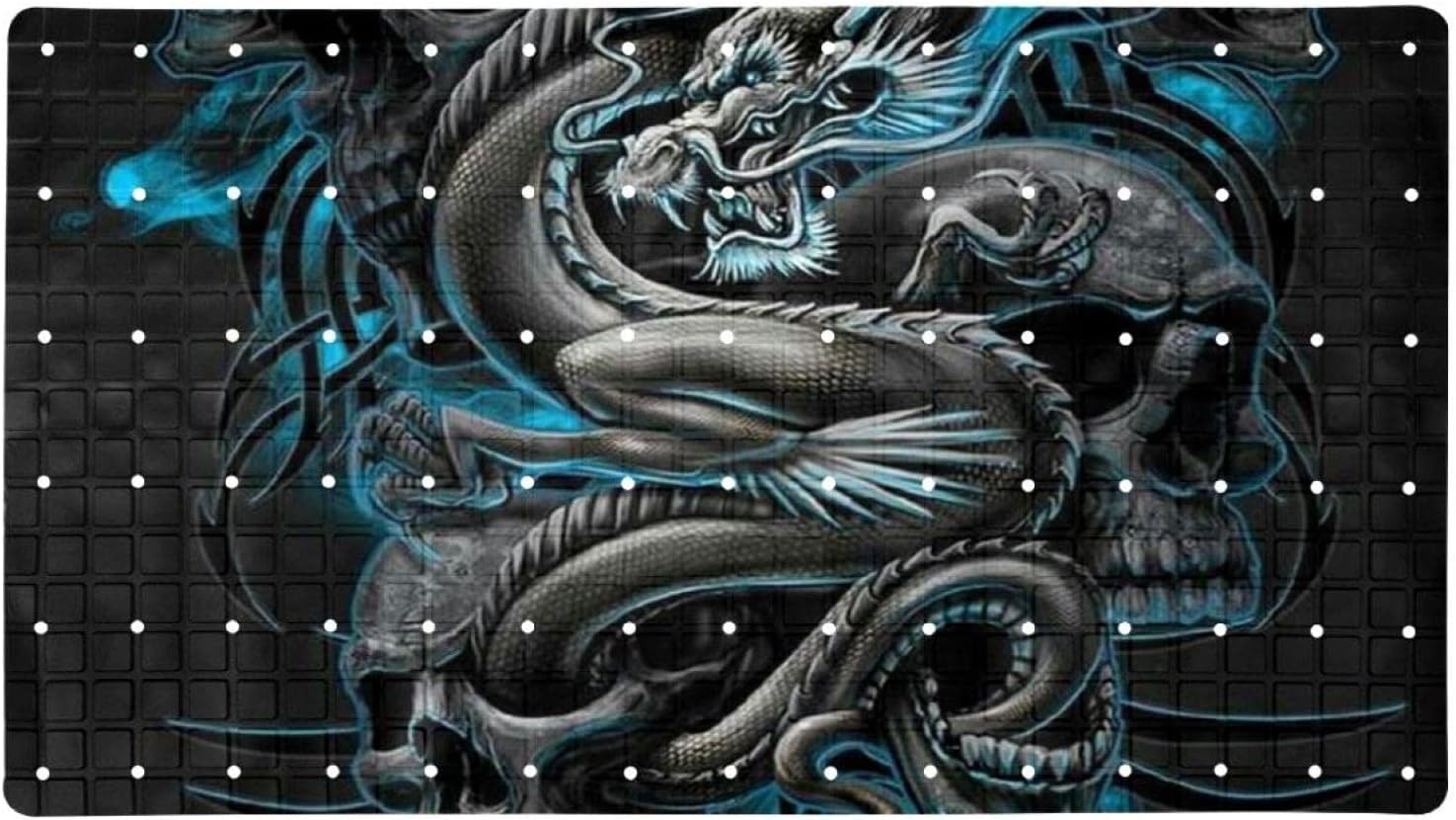 Bathtub Mats, Dragon Bathroom Shower Mat with Drain Holes