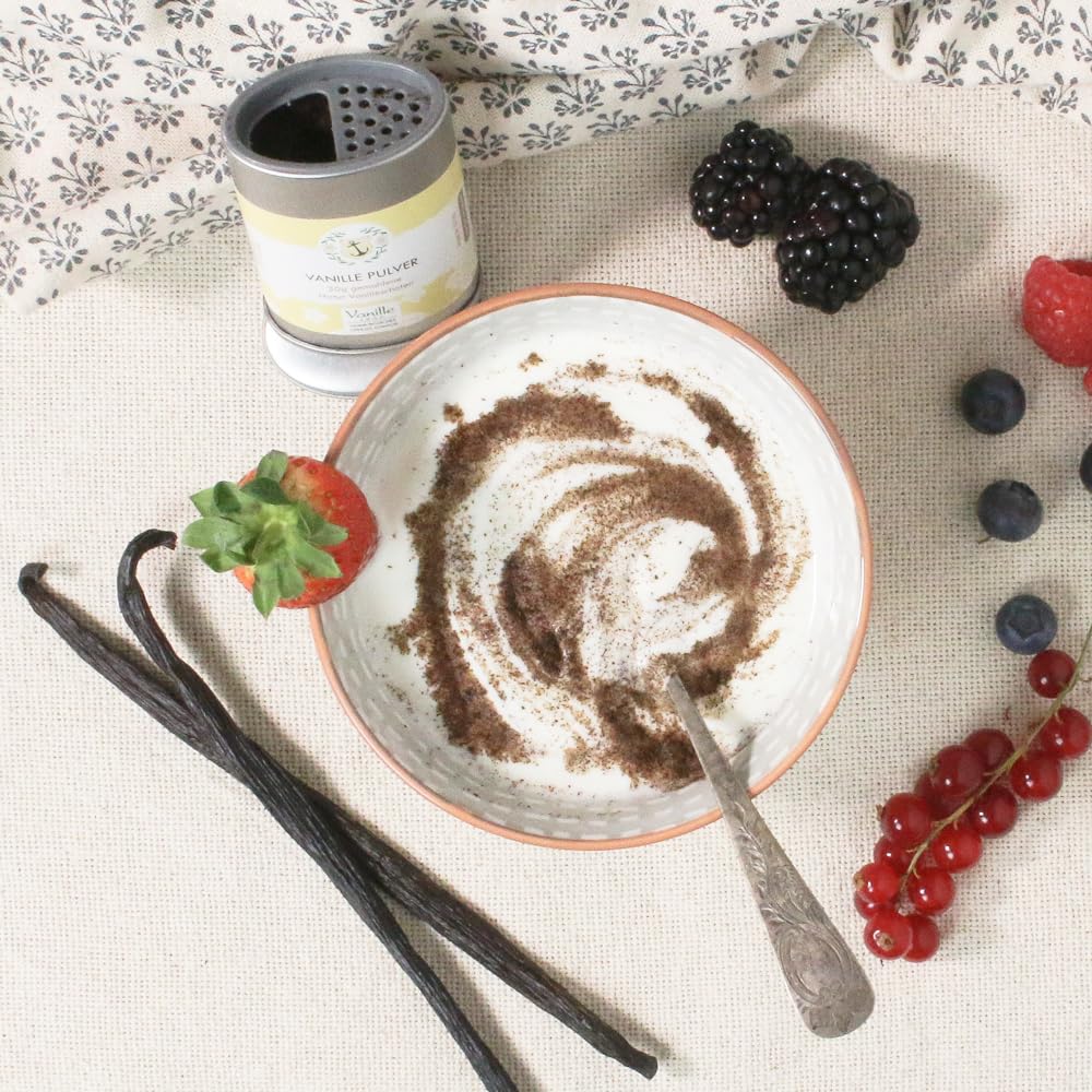 Natur Vanillepulver 20g / gemahlene Vanille Schoten / vom Vanille Shop / ideal zum Backen und würzen