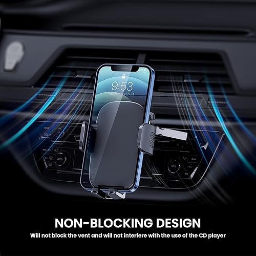 Miniatura 3 de Qifutan Soporte para teléfono de coche con goma antideslizante, rótula giratoria 360 grados y anillo de soporte ajustable para iPhone y otros