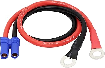 SinLoon ec5 ケーブル 8mm丸端子 10awg 純銅 カージャンプスタート/カーバッテリー接続用 実用