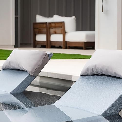 Miniatura 10 de Aqua Outdoors - Almohada para reposacabezas para tumbona de piscina, cojín para tumbona de agua, ideal para broncearse en repisa baja o terraza