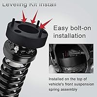 Vista 5 de BDFHYK Kit de Nivelación Delantero para F150 6,35 cm, Espaciadores de Puntal Delanteros de 6,35 cm Compatibles con F150 4WD/2WD 2004-2021, Kit