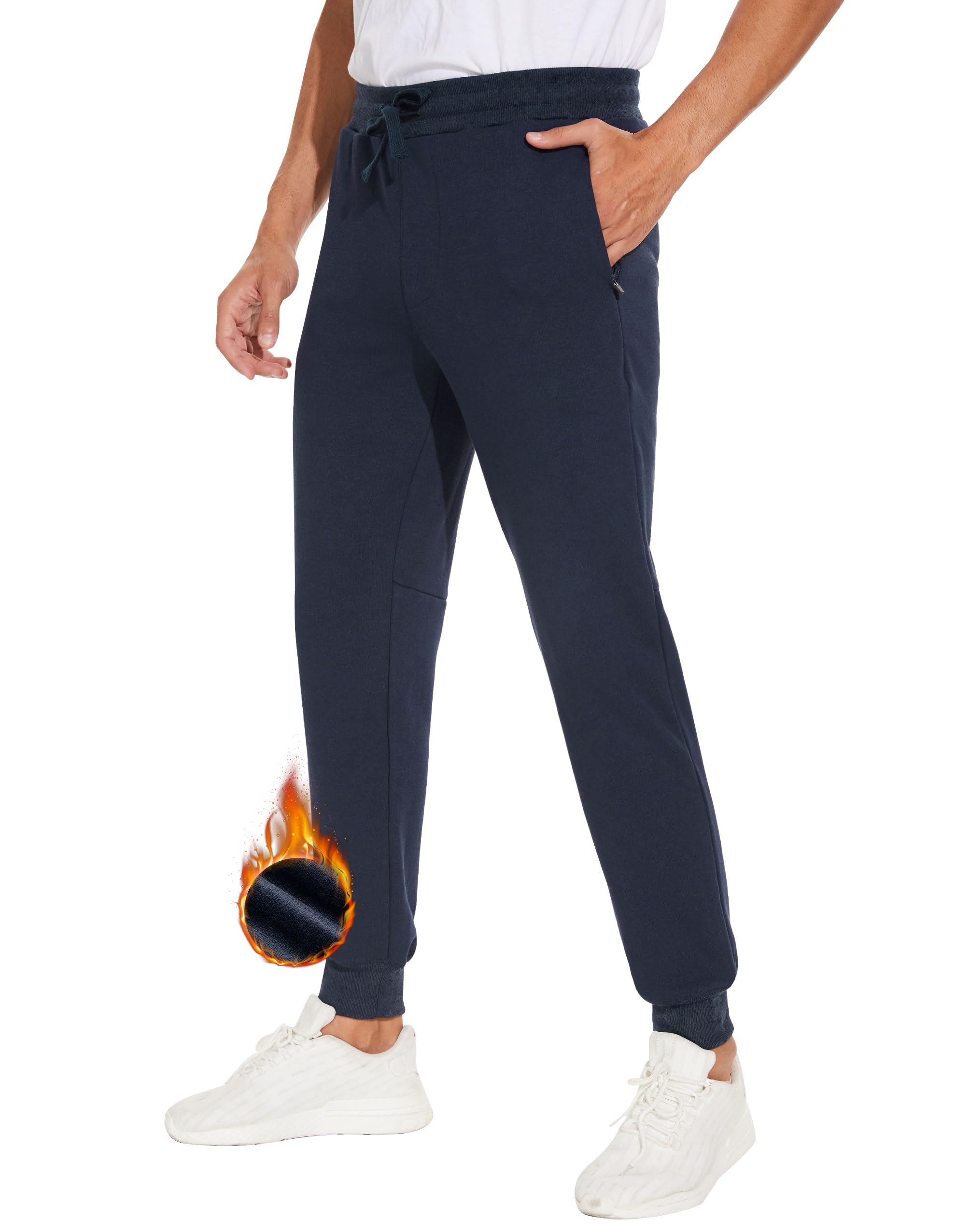 1 x Brand New SPECIALMAGIC Men s Fleece Lined Jogger Pants with Zipper