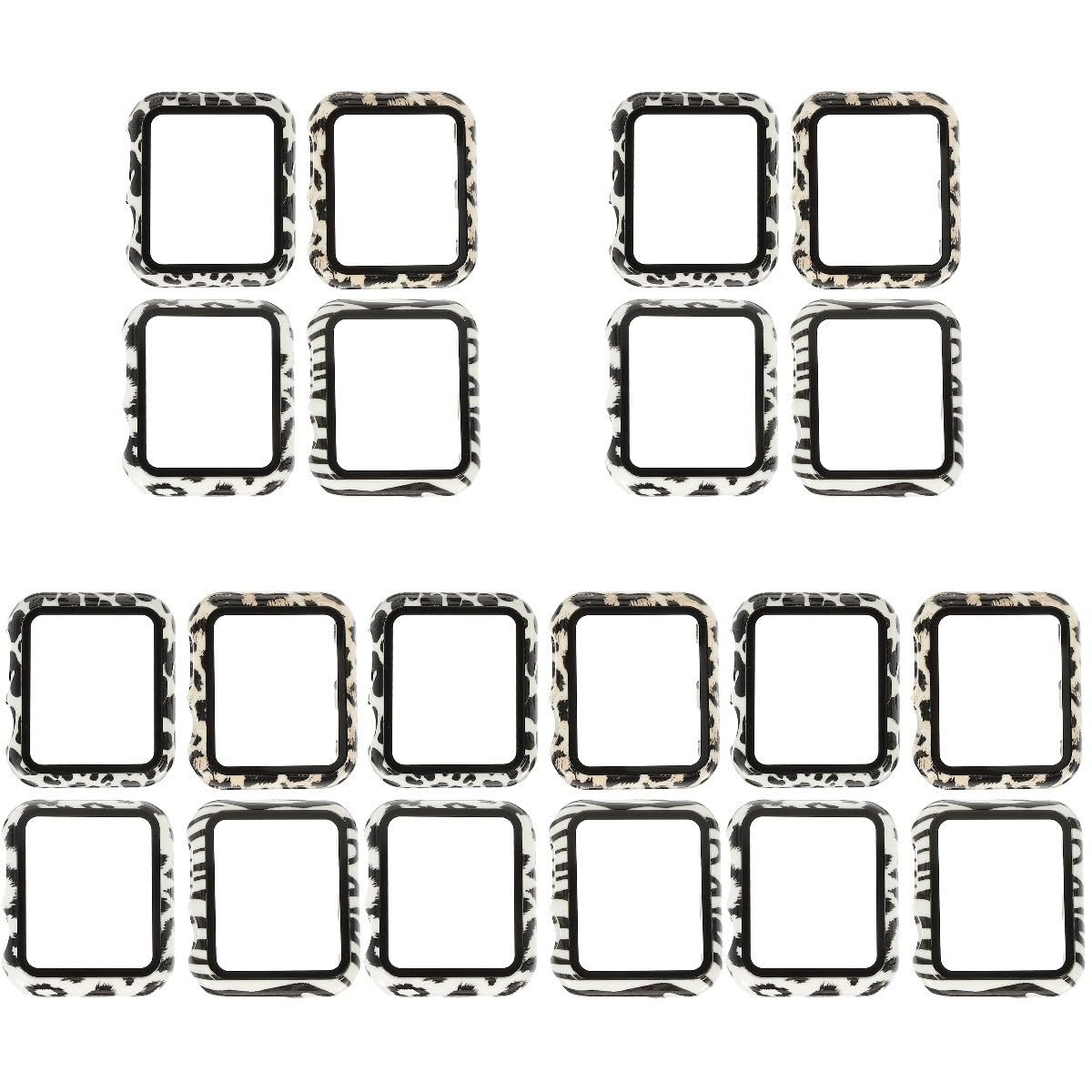 Mikikit 5 Set Smartwatch 38mm Custodia Pellicola Protettiva Per Schermo Bumper Cover Compatibilità Antipolvere Completo 4 Pezzi*5