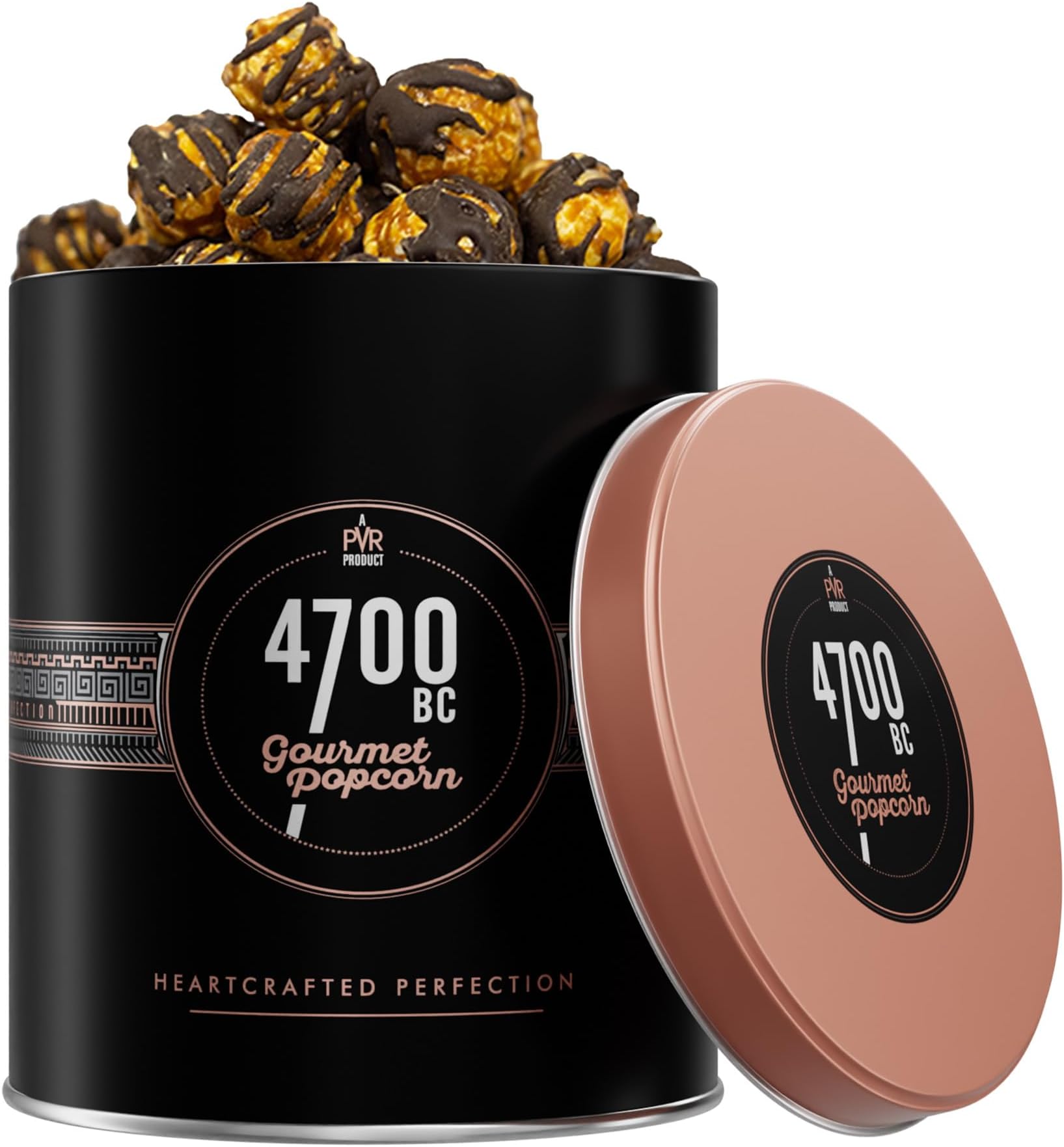 4700BC | Mocha Walnut Chocolate Popcorn | Gourmet Gift Tin 125g/135g (weight may vary)