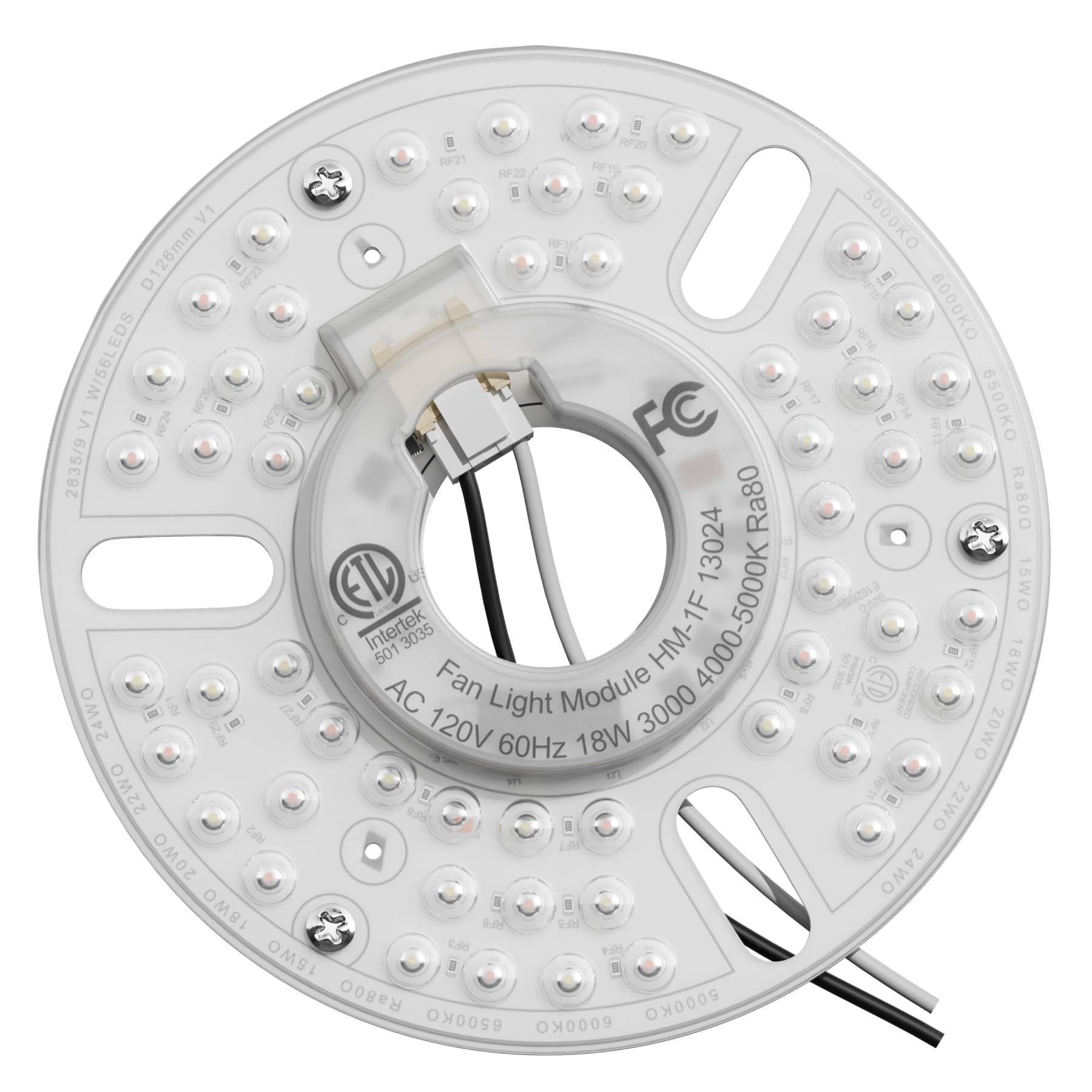 Zestaw wentylatorów sufitowych LED 15 cm, 3 ściemniane kolory, soczewka optyczna bez migotania, przyjazne dla oczu oświetlenie, łatwa instalacja, sypialnia, salon