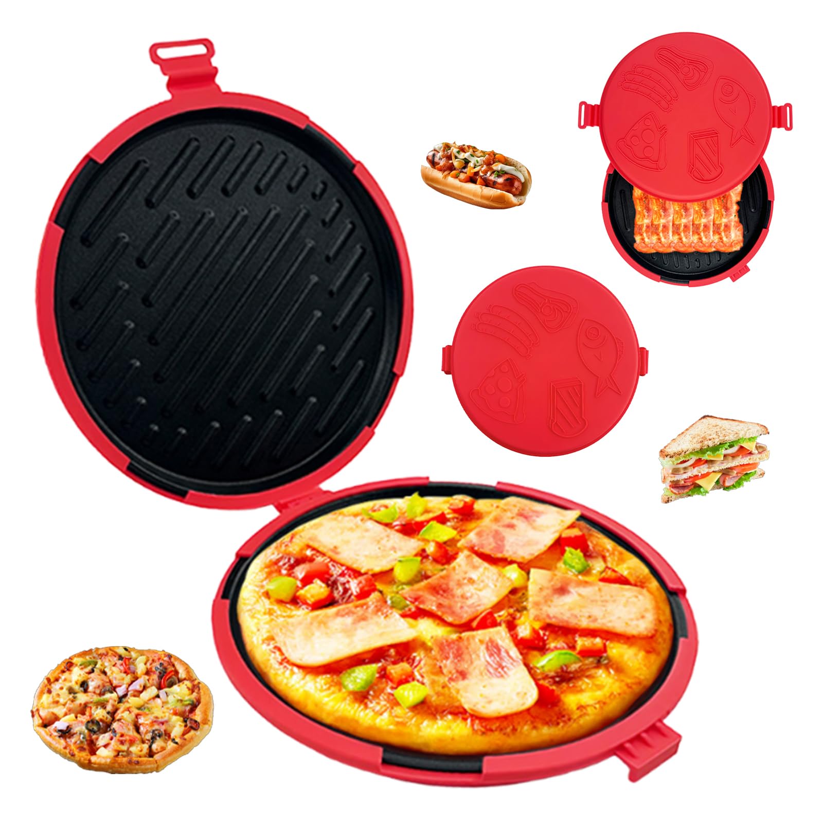 Machine à sandwich micro-ondes toastie anti-adhésive pour cuisson rapide