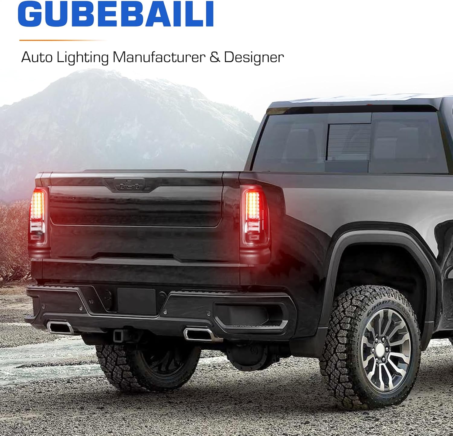 LED Tail Light Fit for Ram 1500 1994-2001, Fit for Ram 2500 3500 1994-2002, Rear Brake Lamp Taillight Assembly, Black Housing Clear Lens