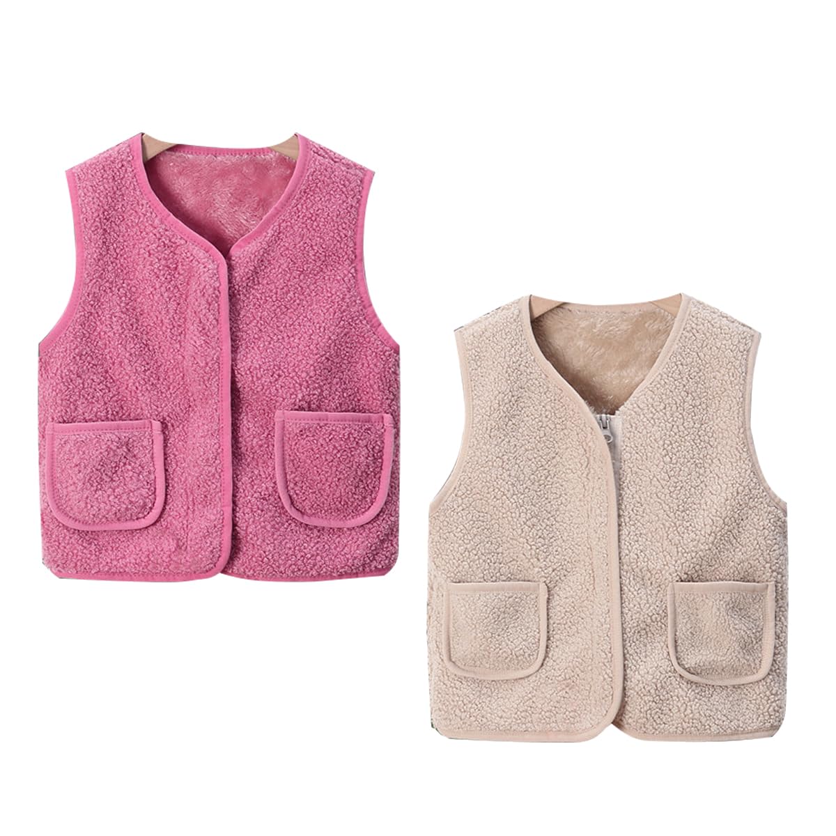 Baby Kleinkind Kinder Jungen Fleece Westen mit Reißverschluss Gesteppte verdickte ärmellose Jacke Kinderweste für Frühling Herbst warm gr. 80/90/100/110/120/134/146