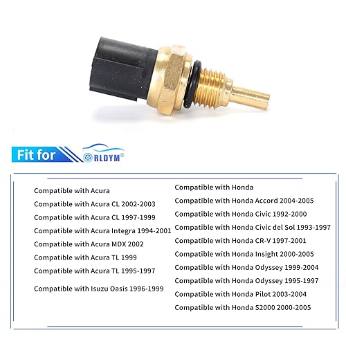 Miniatura 6 de Rldym Interruptor del sensor de temperatura del refrigerante del motor 37870-PJ7-003 compatible con Honda Acura CR-V Civic Odyssey Accord