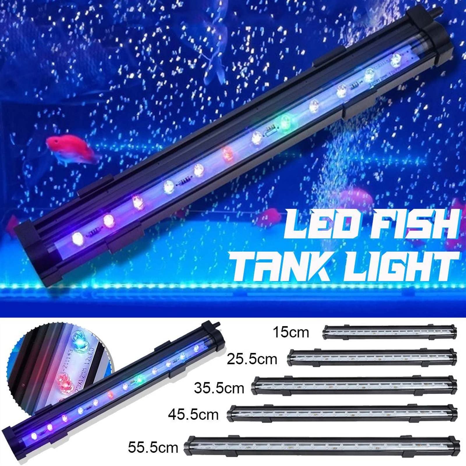 Subacquee Luci 15-6. 0cm. Flash Light Light Aquarium GUIDATO Lampada sommergibile leggera del serbatoio di pesce Highlight Multicolor Highlight impermeabile illuminazione subacquea Luci per laghetto (
