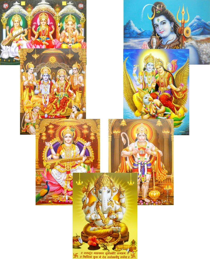 Amazon.com: Wholesale Lot of 10 Hindu Gods and Goddess Reprint Posters ...