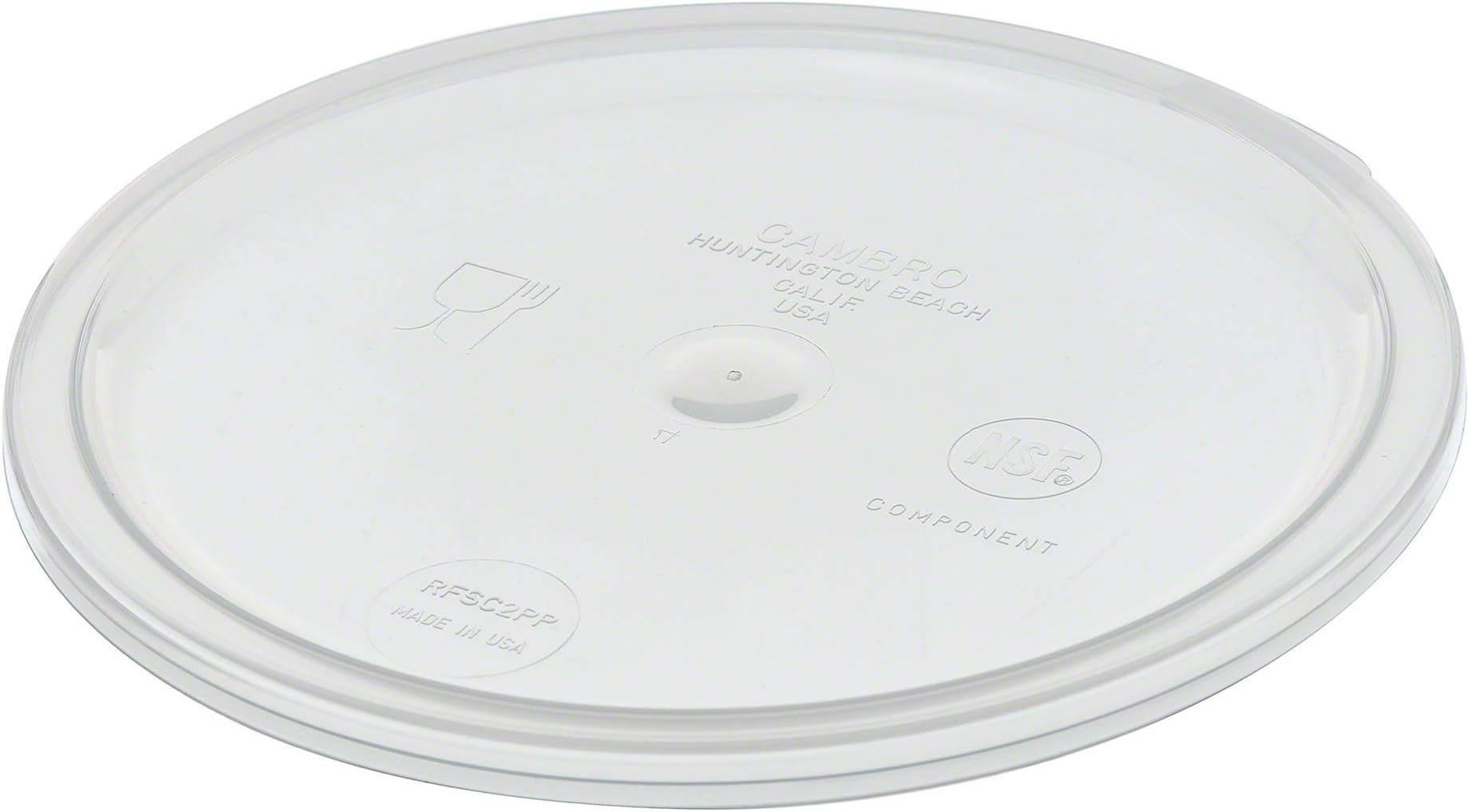 Cambro Small Polyethylene Square Lids for 2 and 4 qt. Food Containers, 6 Pack Home