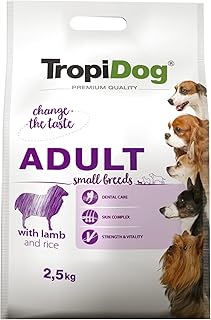Hundefutter – TropiDog Premium Erwachsene Kleine Rassen mit Lamm & Reis, Tasche 2,5 kg product image