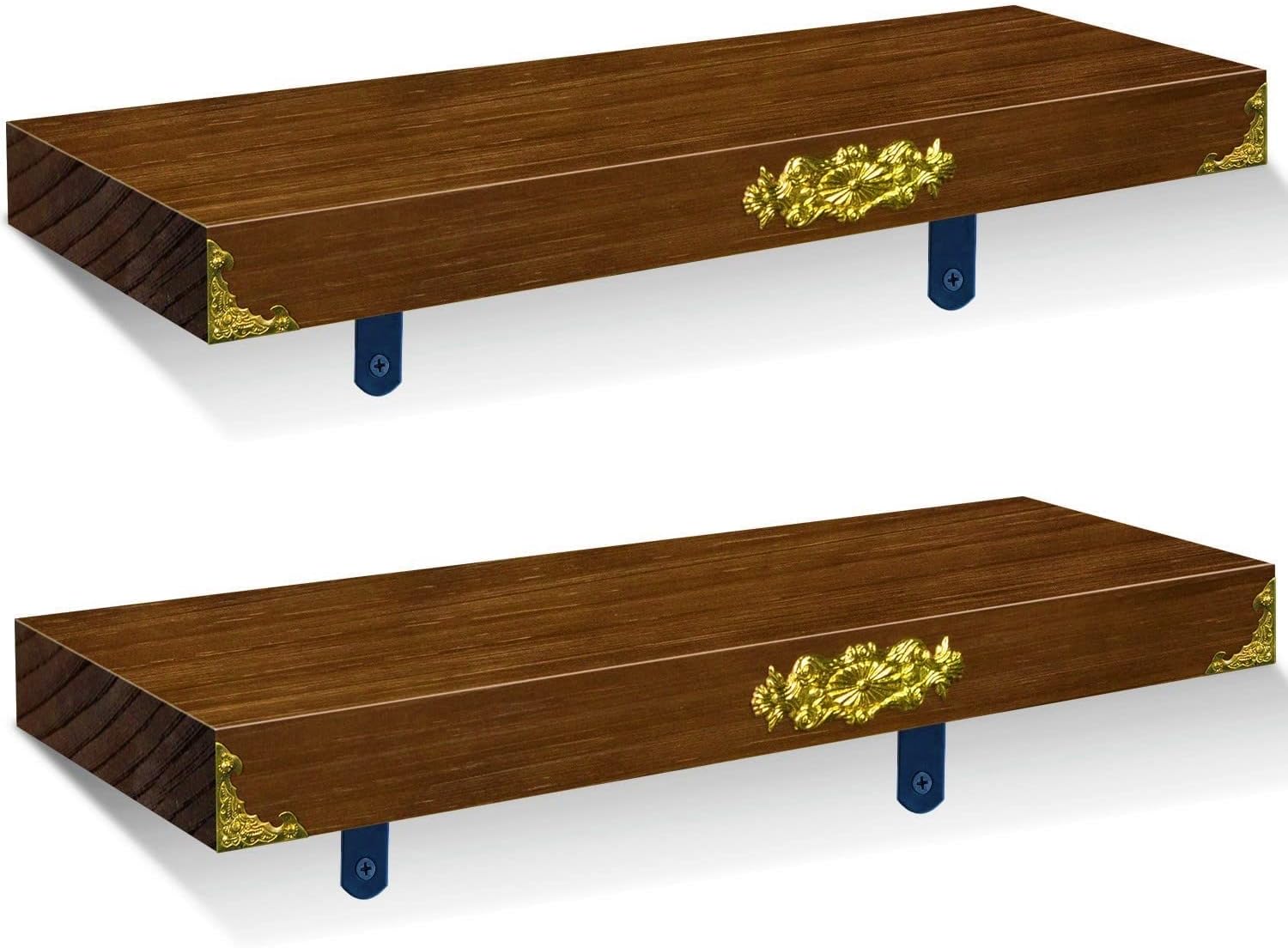 FesGif 36 Inch Floating Shelves for Wall Set of 2 Rustic Wood Wall Decor Storage