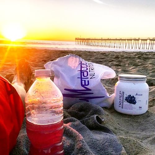 Miniatura 8 de Metabolic Nutrition - TRIPEP - Aminoácido de cadena ramificada de tres péptidos, BCAA en polvo, suplemento pre intra post entrenamiento, frambuesa