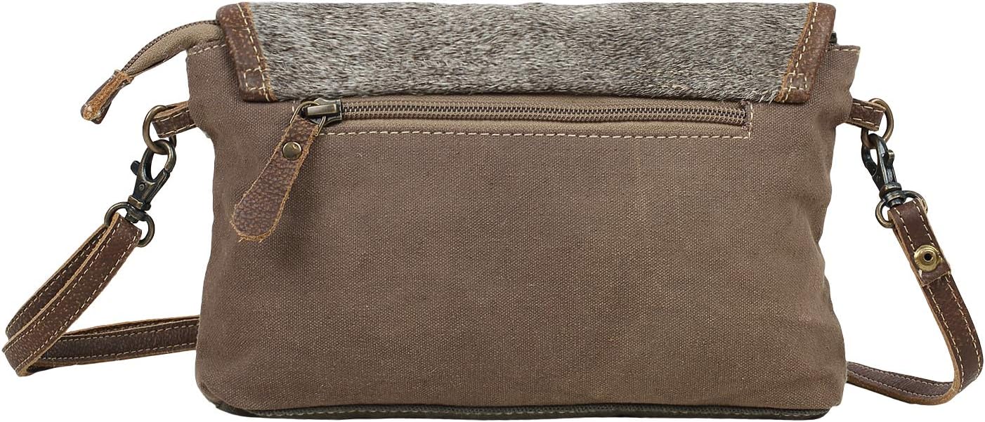 Myra Bag Cloth Purses for Women - Canvas Bag with Real Leather Detailing, Floral Mosaic Pattern Fabric Purses for Women - Image 3