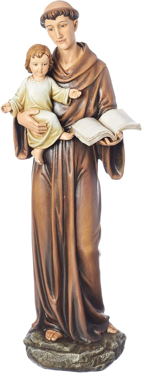 Joseph's Studio by Roman - St. Anthony Figure, for 18" Scale Renaissance Collection, 18.5" H, Resin and Stone, Religious Gift, Decoration, Collection, Durable, Long Lasting